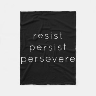 Manta Polar Resista Perseverante - Camiseta Motivacional Para