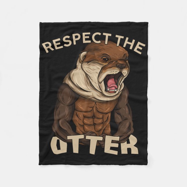 Manta Polar Respect The Otter - Muscular Fitness Bodybuilder A (Anverso)