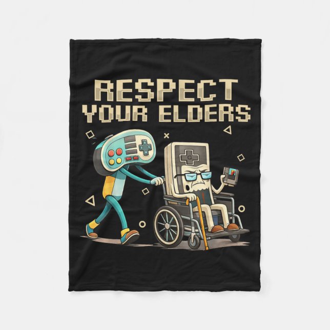 Manta Polar Respect Your Elders Retro Gaming Funny Gamer Contr (Anverso)