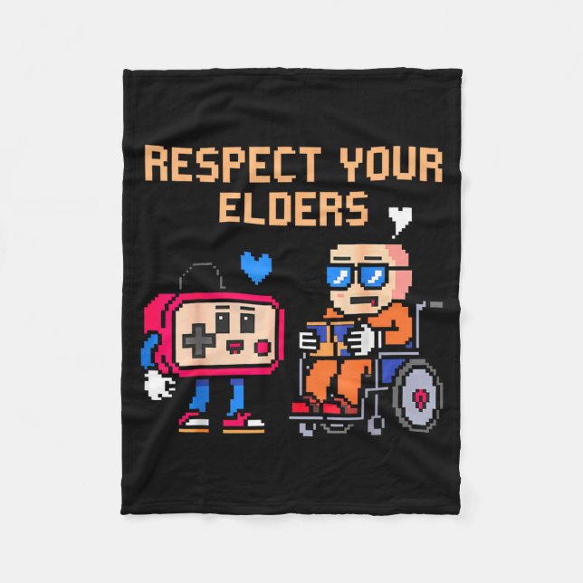 Manta Polar Respect Your Elders Retro Gaming Funny Gamer Contr (Anverso)