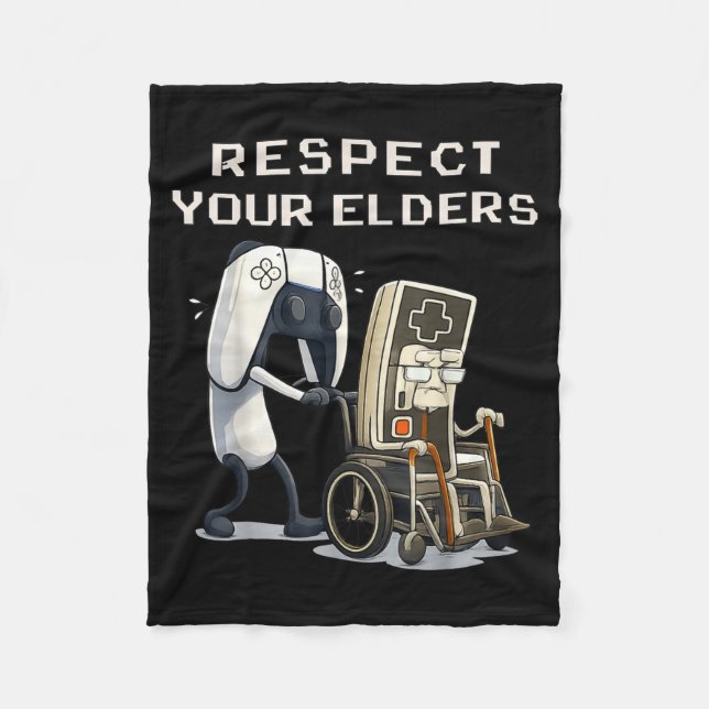 Manta Polar Respect Your Elders Retro Gaming Funny Gamer Contr (Anverso)