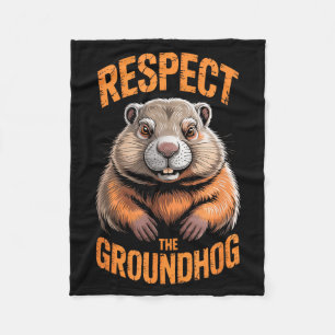 Manta Polar Respetar la marmota Punxsutawney Phil divertido Ho