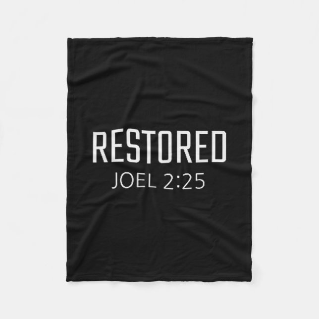 Manta Polar Restored - Joel 2_25 Bible Religious Verse  (Anverso)