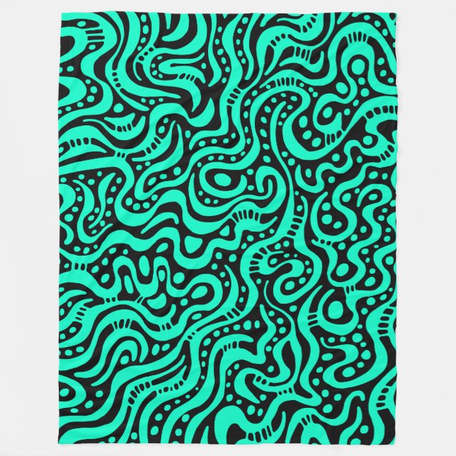 Manta Polar Resumen 041211 - Turquesa en negro (Anverso)