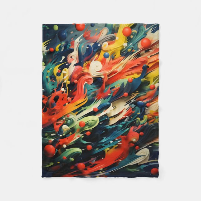 Manta Polar Resumen Arcoiris Splash Rapsodia Arte (Anverso)