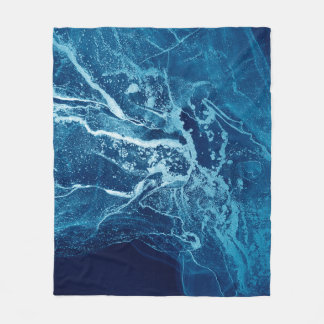 Manta Polar Resumen Azul. Blots de color azul y blanco. Borrar