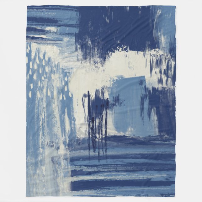 Manta Polar Resumen azul e marfil (Anverso)