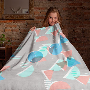 Manta Polar Resumen Bauhaus Half Circles Mod Pop Art Pattern