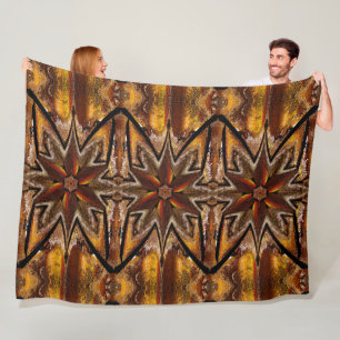 Manta Polar Resumen bohemio A Dahlia En Dorado Acogedor