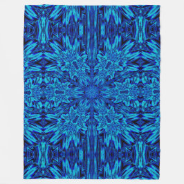Manta Polar Resumen Bohemio Azul Daisy Floral Cosy