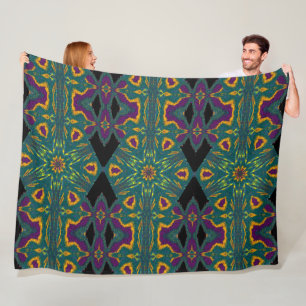 Manta Polar Resumen bohemio diseño de una margarita en el jard