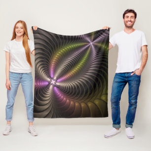 Manta Polar Resumen brillante Trippy Colorido arte fractal 3D
