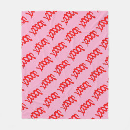 Manta Polar Resumen Camino de espiral roja sobre fondo negro