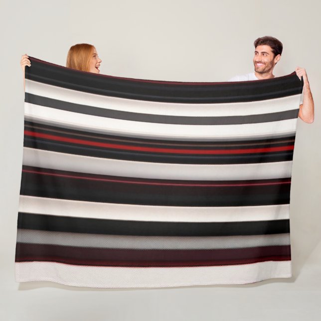 Manta Polar Resumen Colección de moda de las líneas rojas negr (In situ)