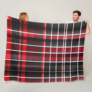 Manta Polar Resumen Colección popular Red Black Plaid