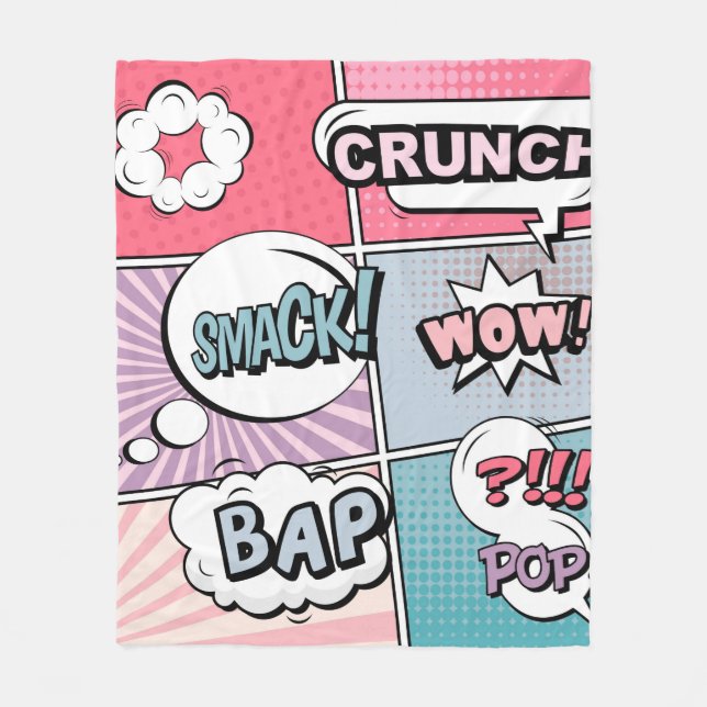 Manta Polar Resumen concepto creativo comic pop art style blan (Anverso)