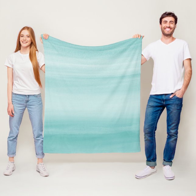 Manta Polar Resumen de acuarela azul de Aqua #2 (In situ)