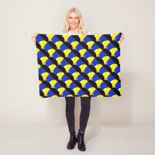 Manta Polar Resumen de arte amarillo azul