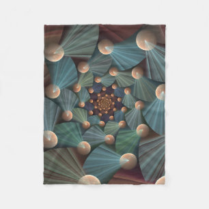 Manta Polar Resumen de arte fractal con pizarra marrón profund