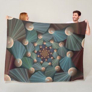 Manta Polar Resumen de arte fractal con pizarra marrón profund