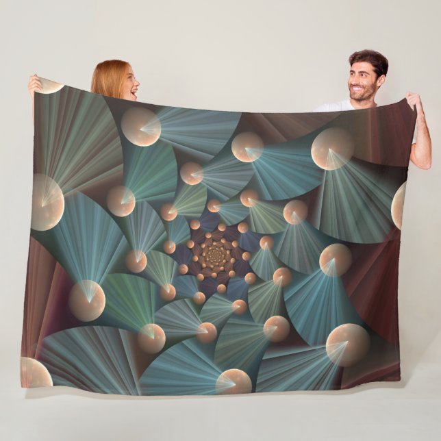 Manta Polar Resumen de arte fractal con pizarra marrón profund (In situ)