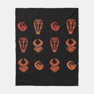 Manta Polar Resumen de arte tribal africano