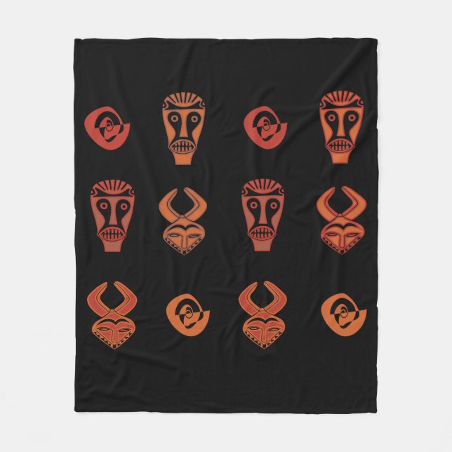 Manta Polar Resumen de arte tribal africano (Anverso)