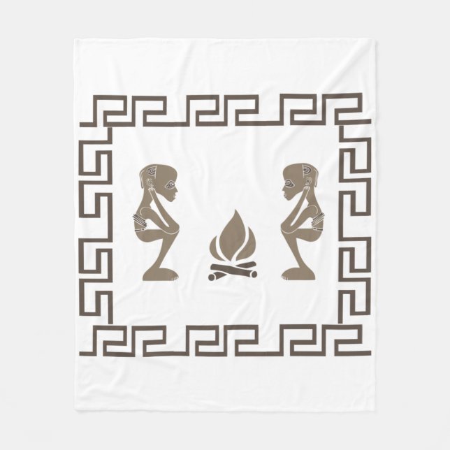 Manta Polar Resumen de arte tribal africano (Anverso)