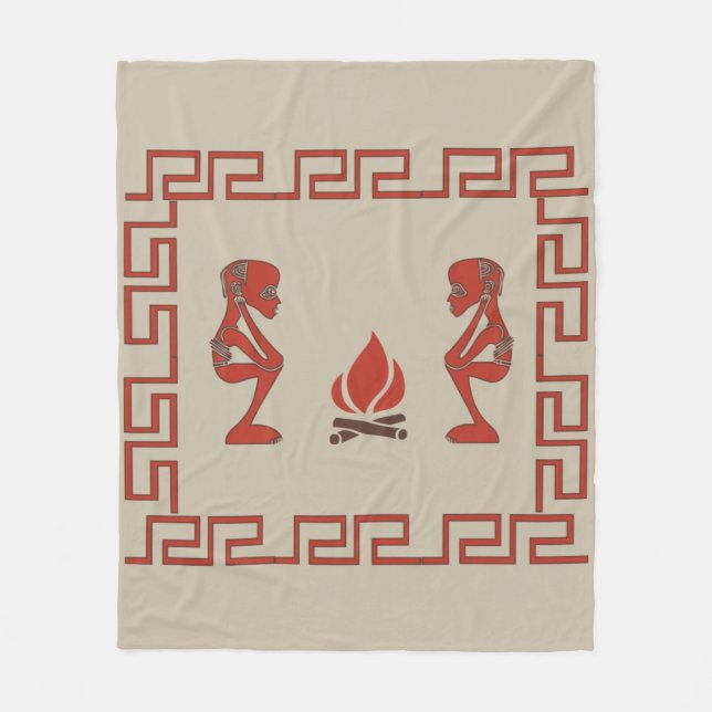 Manta Polar Resumen de arte tribal africano (Anverso)