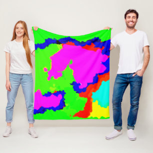 Manta Polar Resumen de color Art Multicolor Splash 2020