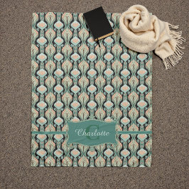 Manta Polar Resumen de cosecha moderno Patrón de monograma bot