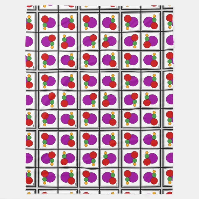 Manta Polar Resumen de cuadrados y círculos (Anverso)