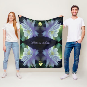 Manta Polar Resumen de flores de lavanda Clematis Personalizad