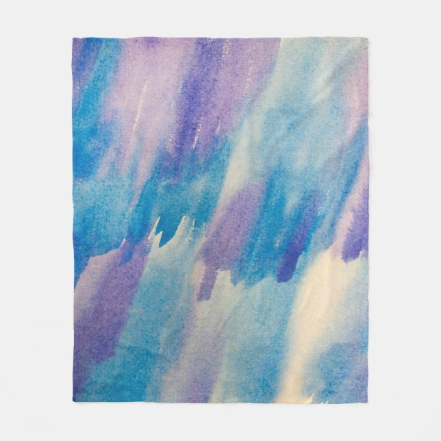 Manta Polar Resumen de fondo abstracto azul, acua, arte, arte (Anverso)