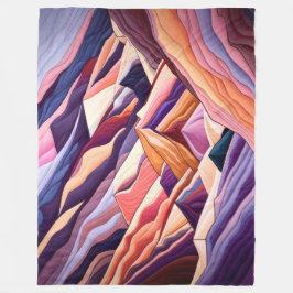 Manta Polar Resumen de la escena de montaña Morado Peach Burgu