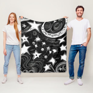 Manta Polar Resumen De La Luna Y Las Estrellas