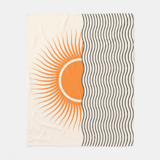 Manta Polar Resumen de la puesta de sol: decoración geométrica