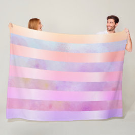 Manta Polar Resumen de las franjas arcoiris en acuarela