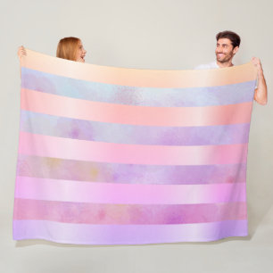 Manta Polar Resumen de las franjas arcoiris en acuarela