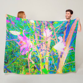 Manta Polar Resumen de lirios orientales en My Rubio Garden