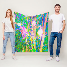 Manta Polar Resumen de lirios orientales en My Rubio Garden