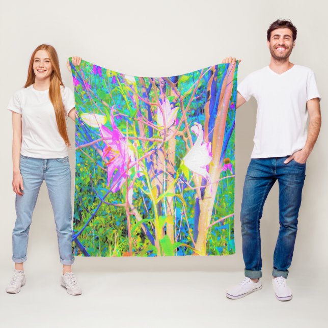 Manta Polar Resumen de lirios orientales en My Rubio Garden (In situ)