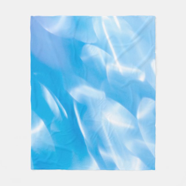 Manta Polar Resumen de luces purpurinas sobre fondo azul. Rond (Anverso)