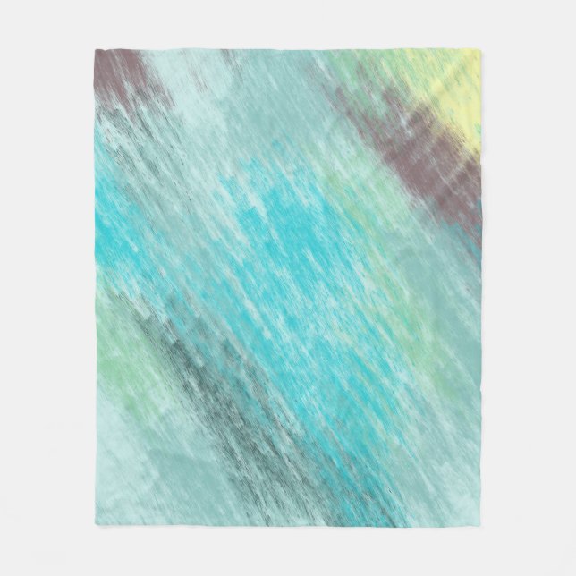 Manta Polar Resumen de mármol turquesa, verde y malva (Anverso)