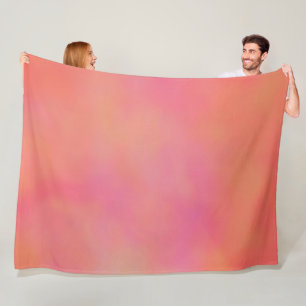 Manta Polar Resumen de nube marrled rosa y Naranja