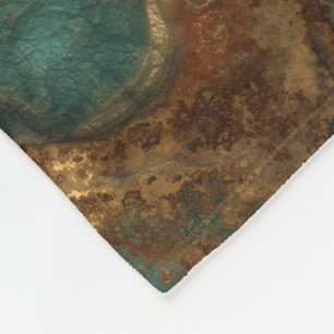 Manta Polar Resumen de Piedra de cobre y turquesa