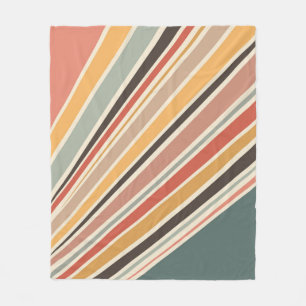 Manta Polar Resumen de rayas de estilo retro diagonal