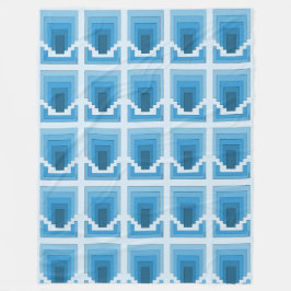 Manta Polar Resumen de Rectángulo en Azul