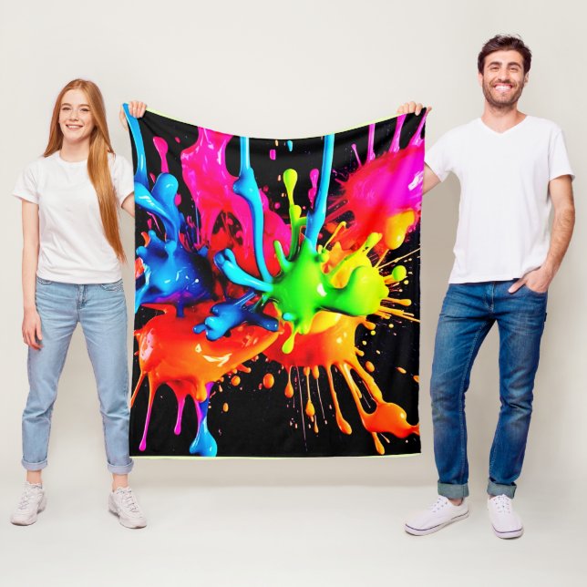 Manta Polar Resumen de salpicaduras coloridas (In situ)