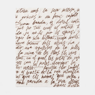 Manta Polar Resumen de texto escrito con tinta marrón irlegibl